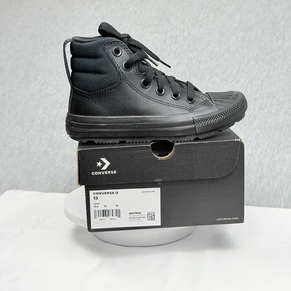 Converse CTAS Berkshire Boot Hi Black Youth Size 13 A01783C Counter Climate